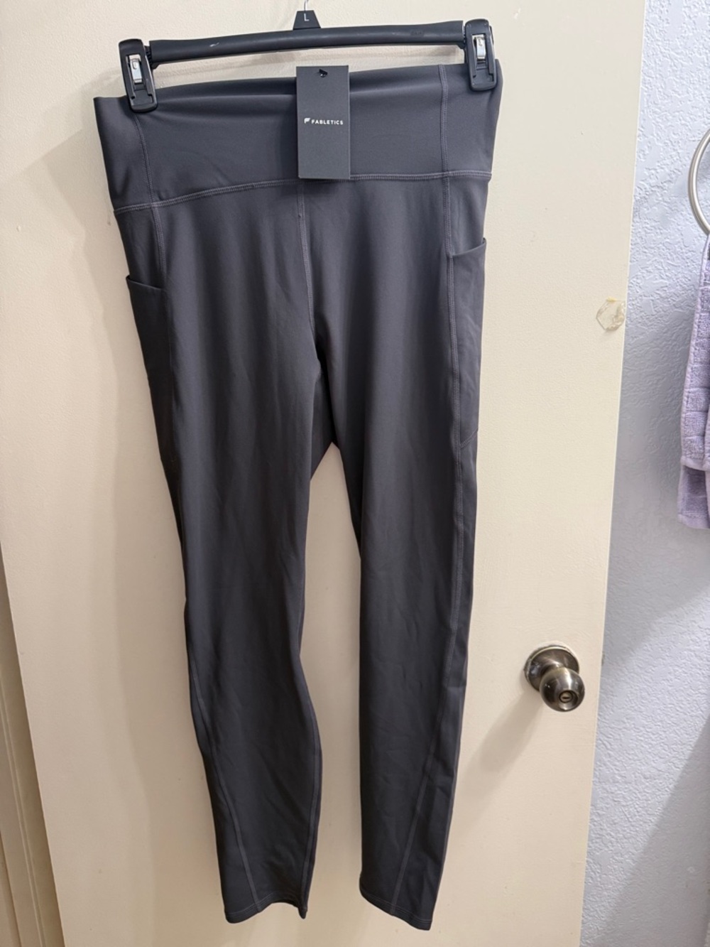 Fabletics Charcoal High-Waist Pocket Leggings